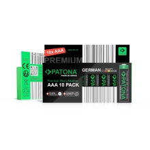 PATONA Premium AAA Micro LR03 – 10x baterii alkalicznych 1.5V