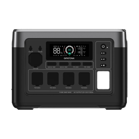 PATONA Platinum Stacja Zasilania Autarc 1800 4x AC1800W 1024Wh USB-C: 1x PD100W 1x PD20W USB-A: 2x18W