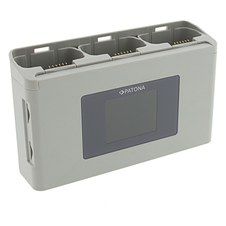 PATONA Platinum Potrójna Ładowarka BC-JMI2B do DJI Mini 2 / Mavic Mini z funkcją powerbanku i miejscem na karty SD