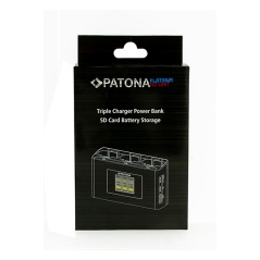 PATONA Platinum Potrójna Ładowarka BC-JMI2B do DJI Mini 2 / Mavic Mini z funkcją powerbanku i miejscem na karty SD