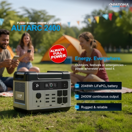 PATONA Platinum Stacja Zasilania Autarc 2400 4xAC4000W 2048Wh USB-C:1xPD100W 1xPD45W 2xPD20W USB-A:2×18W