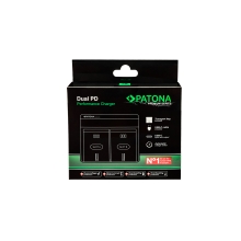 PATONA Premium Ładowarka Dual PD Performance do Olympus BLH-1 z wejściem/wyjściem USB-C
