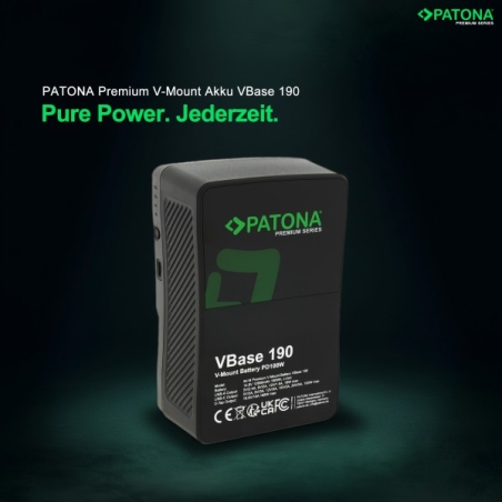 PATONA Premium Akumulator V-Mount VBase 190 PD100 190Wh USB-C USB-A D-Tap