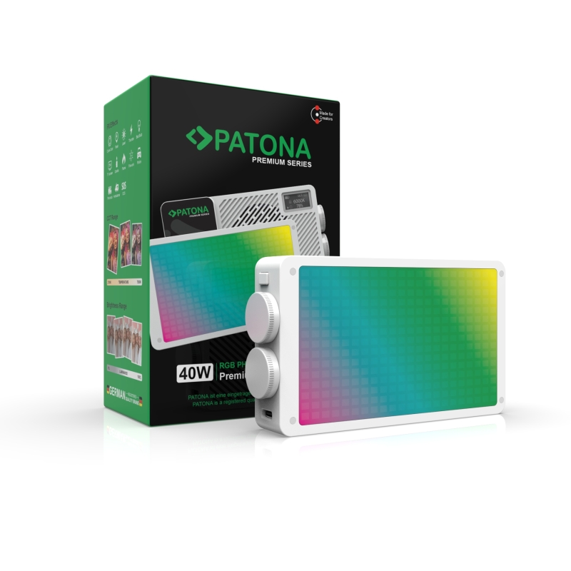 PATONA Premium Lampa foto-wideo SR40 RGB LED PATONA Premium Lampa foto-wideo SR40 RGB LED