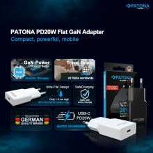 PATONA Platinum Ładowarka płaska GaN PD20W PATONA Platinum Ładowarka płaska GaN PD20W