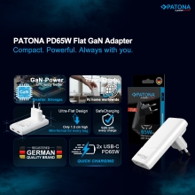 PATONA Platinum Ładowarka płaska GaN PD65W PATONA Platinum Ładowarka płaska GaN PD65W