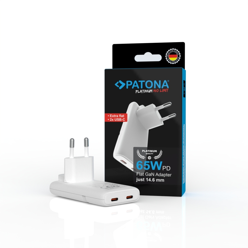 PATONA Platinum Ładowarka płaska GaN PD65W PATONA Platinum Ładowarka płaska GaN PD65W