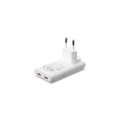 PATONA Platinum Ładowarka płaska GaN PD65W 2x USB-C PD3.0 QC3.0 (biała)