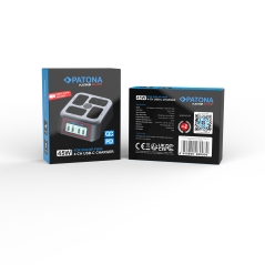 PATONA Platinum Szybka Ładowarka 4-kanałowa USB-C PD/QC do Sony NP-FW50 (45W)