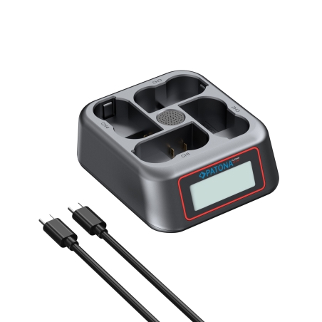PATONA Platinum Szybka Ładowarka 4-kanałowa USB-C PD/QC do Nikon EN-EL15 (45W)