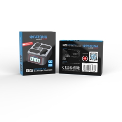 PATONA Platinum Szybka Ładowarka 4-kanałowa USB-C PD/QC do Nikon EN-EL15 (45W)