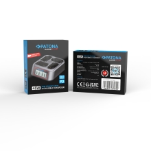 PATONA Platinum Szybka Ładowarka 4-kanałowa USB-C PD/QC do Sony NP-FZ100 (45W)