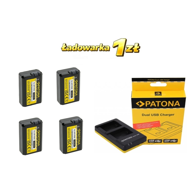 Zestaw ładowarka + akumulatory NP-FW50 do Sony NEX.3 NEX.3C NEX.5 NEX.5A