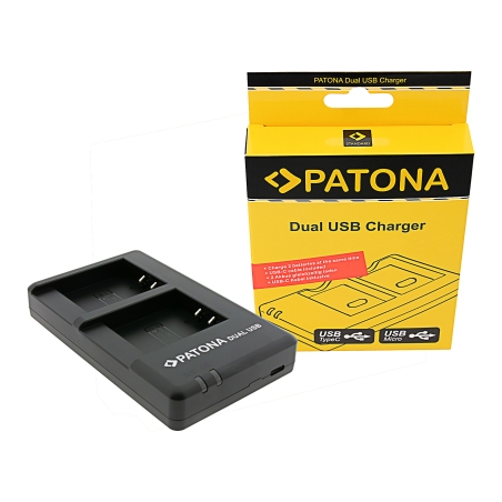 PATONA Ładowarka podwójna USB-C do Ricoh DB-120 (GR IV) + kabel USB-C