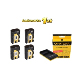 Zestaw Ładowarka podwójna + 4x akumulator do Canon LP-E6N LPE6N EOS 80D 7D 70D 6D 60D Mark II Mark III R5D EOS R