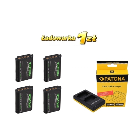 Zestaw Ładowarka podwójna + 4x Bateria Premium do Sony NP-BX1 Sony CyberShot DSC RX100 DSC RX1r