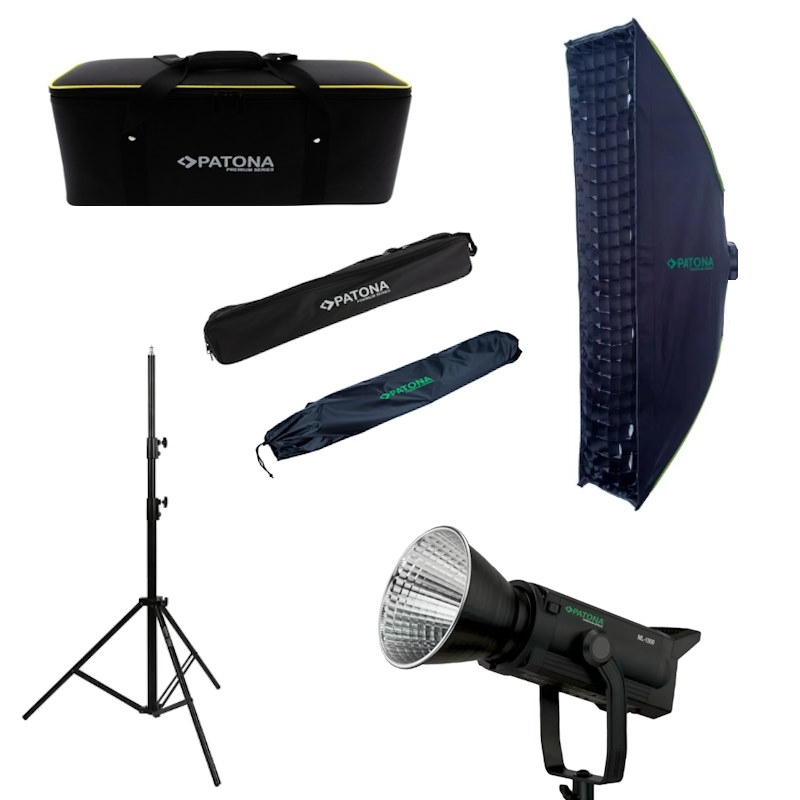 Profesjonalny zestaw studyjny 150W + Softbox 30X120 + statyw+ pokrowce