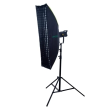 Profesjonalny zestaw studyjny 150W + Softbox 30X120 + statyw+ pokrowce