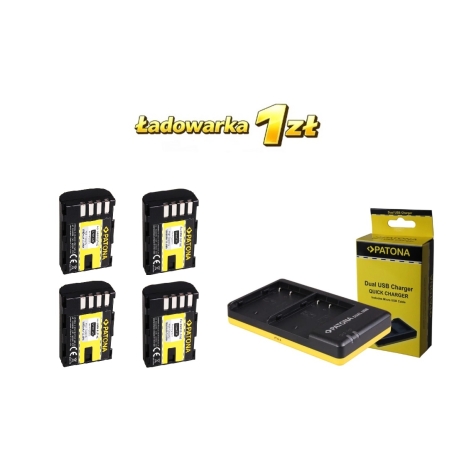 Zestaw Ładowarka podwójna + 4x Bateria do Panasonic Lumix DMC-GH3 DMC-GH3A DMW-BLF19 BLF19E
