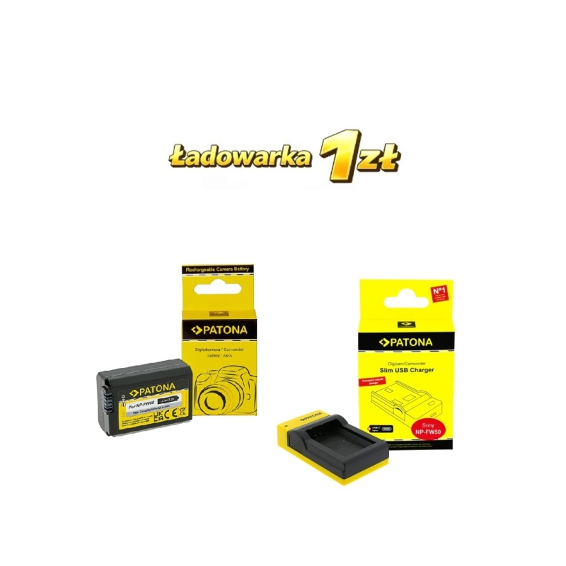 Zestaw Ładowarka SLIM + akumulator NP-FW50 do Sony NEX.3 NEX.3C NEX.5 NEX.5A Zestaw Ładowarka SLIM + akumulator NP-FW50 do Sony NEX.3 NEX.3C NEX.5 NEX.5A