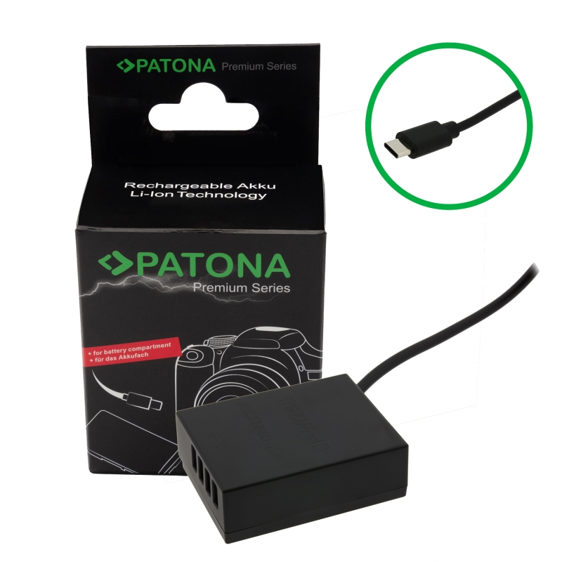 PATONA Premium Adapter Dummy akumulatora Fuji NP-W126S z USB-C– do Fujifilm X-T1 / X-T3 / X-Pro3 / X-H1 / X100F PATONA Premium Adapter Dummy akumulatora Fuji NP-W126S z USB-C– do Fujifilm X-T1 / X-T3 / X-Pro3 / X-H1 / X100F