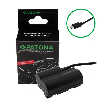 PATONA Premium Adapter Dummy akumulatora Fuji NP-W235 z USB-C– do Fujifilm GFX100 / GFX50S II / X-H2S / X-T5 / X-T4 / X-S20