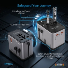 PATONA Platinum Uniwersalna ładowarka podróżna PD70W (2597) – 3× USB-C + 1× USB-A z magnetycznym zwijaczem kabla USB-C PATONA Platinum Uniwersalna ładowarka podróżna PD70W (2597) – 3× USB-C + 1× USB-A z magnetycznym zwijaczem kabla USB-C