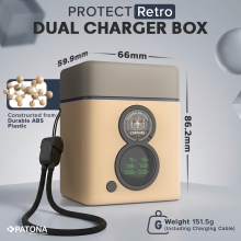PATONA PROTECT zestaw Retro Ładowarka, 2 akumulatory do Canon LP-E6P LP-E6NH LP-E6N LP-E6A PATONA PROTECT zestaw Retro Ładowarka, 2 akumulatory do Canon LP-E6P LP-E6NH LP-E6N LP-E6A
