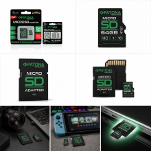 Karta pamięci PATONA Premium Micro SD 64 GB Class 10 U1 z adapterem SD Karta pamięci PATONA Premium Micro SD 64 GB Class 10 U1 z adapterem SD
