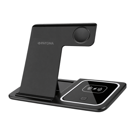 Bezprzewodowa ładowarka PATONA 3w1 QI do smartfona, zegarka iPhone i słuchawek AirPods