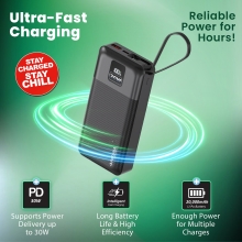 PATONA Premium Powerbank Stark 6.0 PD 30W 20000mAh – ze zintegrowanym przewodem USB-C