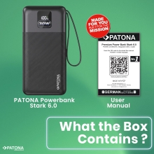 PATONA Premium Powerbank Stark 6.0 PD 30W 20000mAh – ze zintegrowanym przewodem USB-C
