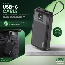 PATONA Premium Powerbank Stark 6.0 PD 30W 20000mAh – ze zintegrowanym przewodem USB-C