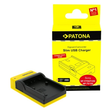 PATONA Slim ładowarka USB-C do SONY NP-FV NP-FV100 NP-FP50 NP-FH50