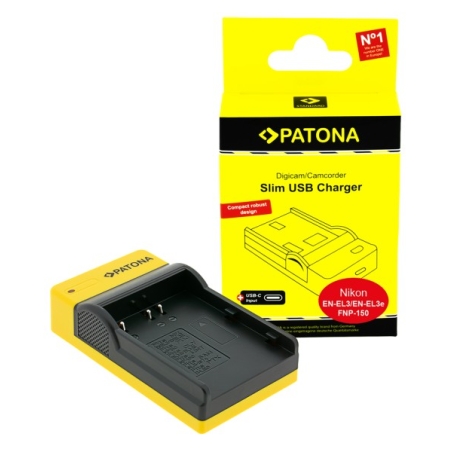 PATONA Slim ładowarka USB-C Konica Minolta Nikon EN-EL3 Dynax 5D 7D Nikon EN-EL3 Minolta