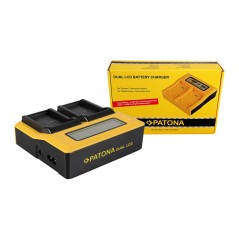 Ładowarka USB PATONA z podwójnym wyświetlaczem LCD do Olympus BLS1 BLS5 PSBLS1 PS-BLS1