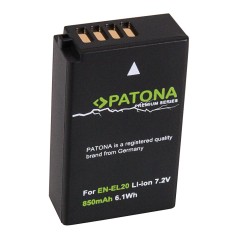 PATONA Bateria f. Nikon EN-EL20 1 A Blackmagic Pocket J1 J-1 J2 J3 S1 V3 V-3