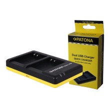 Podwójna szybka ładowarka PATONA do Olympus Li-50B Li50B Li-90B Li90B TG-1 TG1 TG-6 TG6 w tym. Kabel mikro-USB