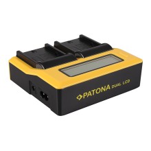 PATONA Podwójna ładowarka USB LCD do Sony NP-FM50 NP-F550 NP-F750 NP-F970