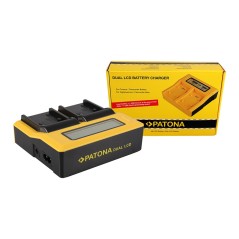 Ładowarka USB PATONA z podwójnym wyświetlaczem LCD do Sony NP-FP50 NP-FH50 70 100