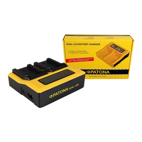 PATONA Podwójna ładowarka USB LCD do JVC BNVF808 BN-VF808 BNVF808U BN-VF808U