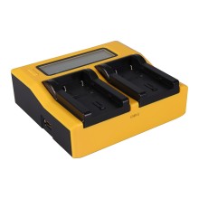 PATONA Podwójna ładowarka USB LCD do JVC BNVF808 BN-VF808 BNVF808U BN-VF808U