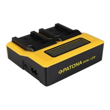 PATONA Podwójna ładowarka USB LCD do JVC BNVF808 BN-VF808 BNVF808U BN-VF808U