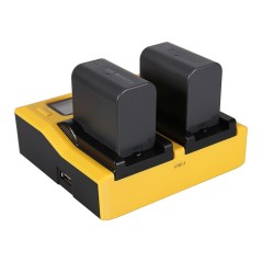 PATONA Podwójna ładowarka USB LCD do JVC BNVF808 BN-VF808 BNVF808U BN-VF808U