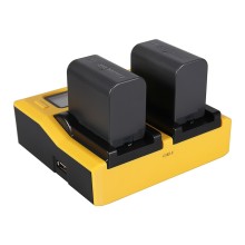 PATONA Podwójna ładowarka USB LCD do JVC BNVF808 BN-VF808 BNVF808U BN-VF808U