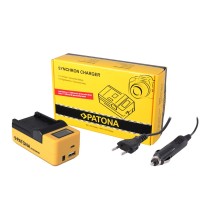 Ładowarka USB PATONA Synchron f. Canon NB6L NB-6L Samsunga z wyświetlaczem LCD Ładowarka USB PATONA Synchron f. Canon NB6L NB-6L Samsunga z wyświetlaczem LCD