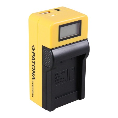 Ładowarka USB PATONA Synchron f. Canon NB6L NB-6L Samsunga z wyświetlaczem LCD