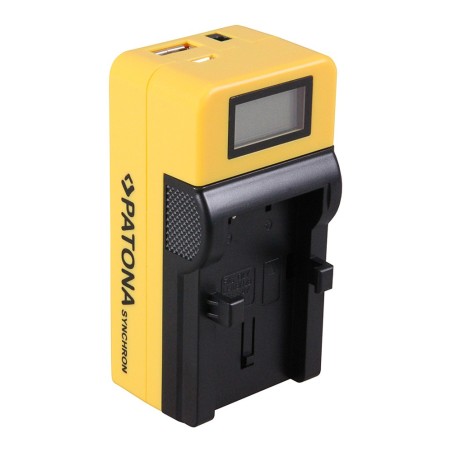 Ładowarka USB PATONA Synchron f. Olympus Li-10B DB-L10A Camedia C50 Zoom C5000 Zoom C60 z wyświetlaczem LCD