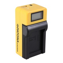Ładowarka USB PATONA Synchron f. Canon NB7L NB-7L z wyświetlaczem LCD