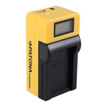 Ładowarka USB PATONA Synchron f. Konica Minolta NP200 z wyświetlaczem LCD